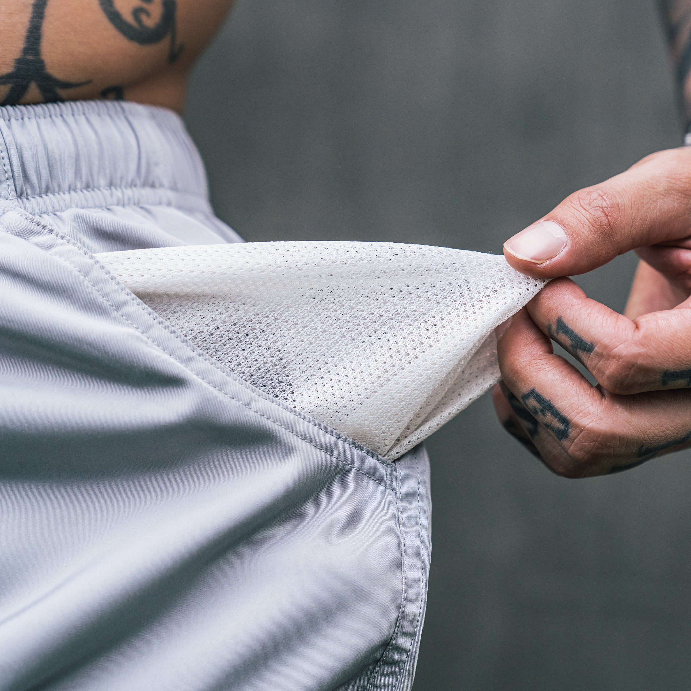 Drawstring Track Pants - Grey - Image 7