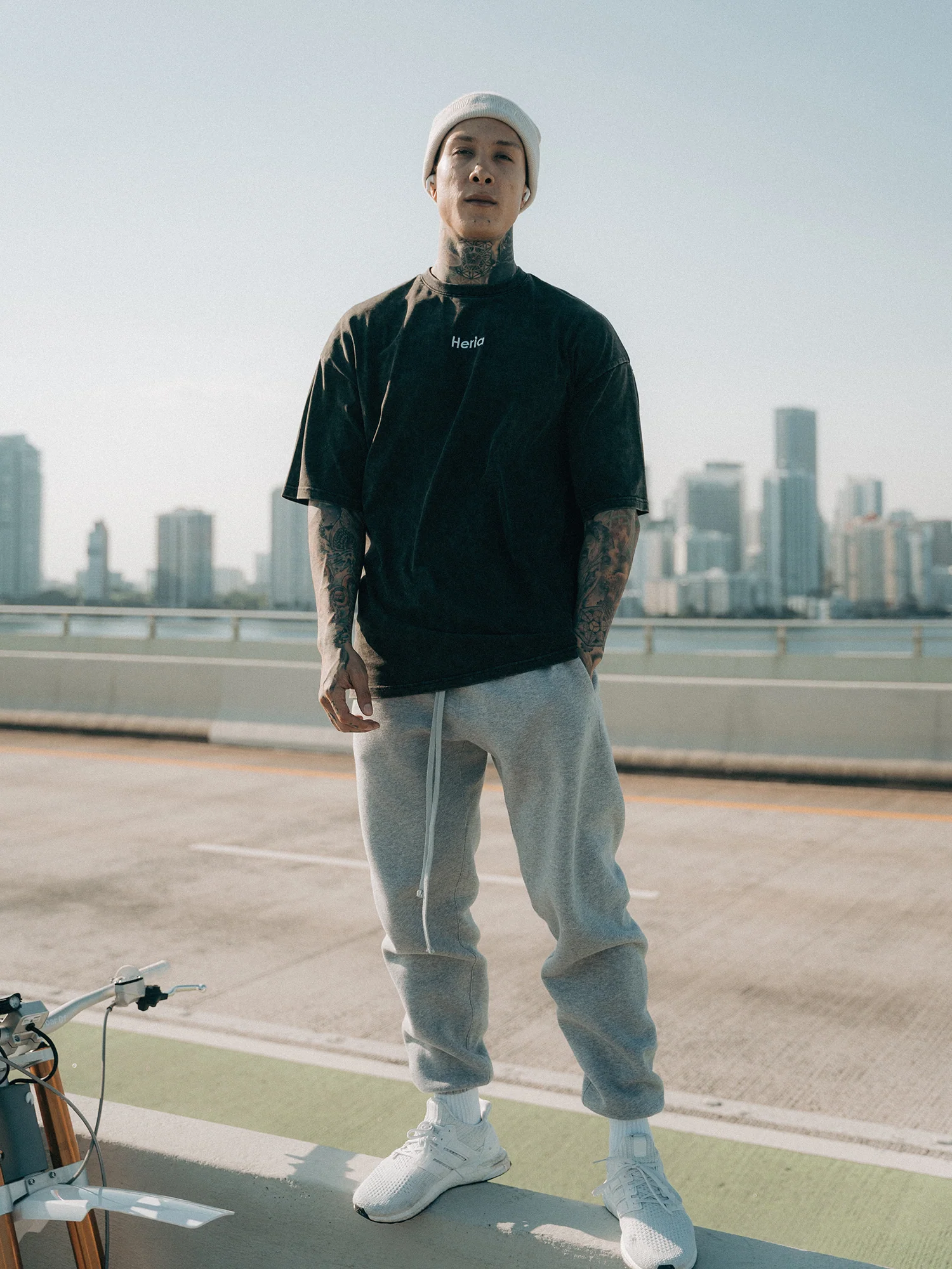 Flame Tee - Acid Washed Black - Image 3