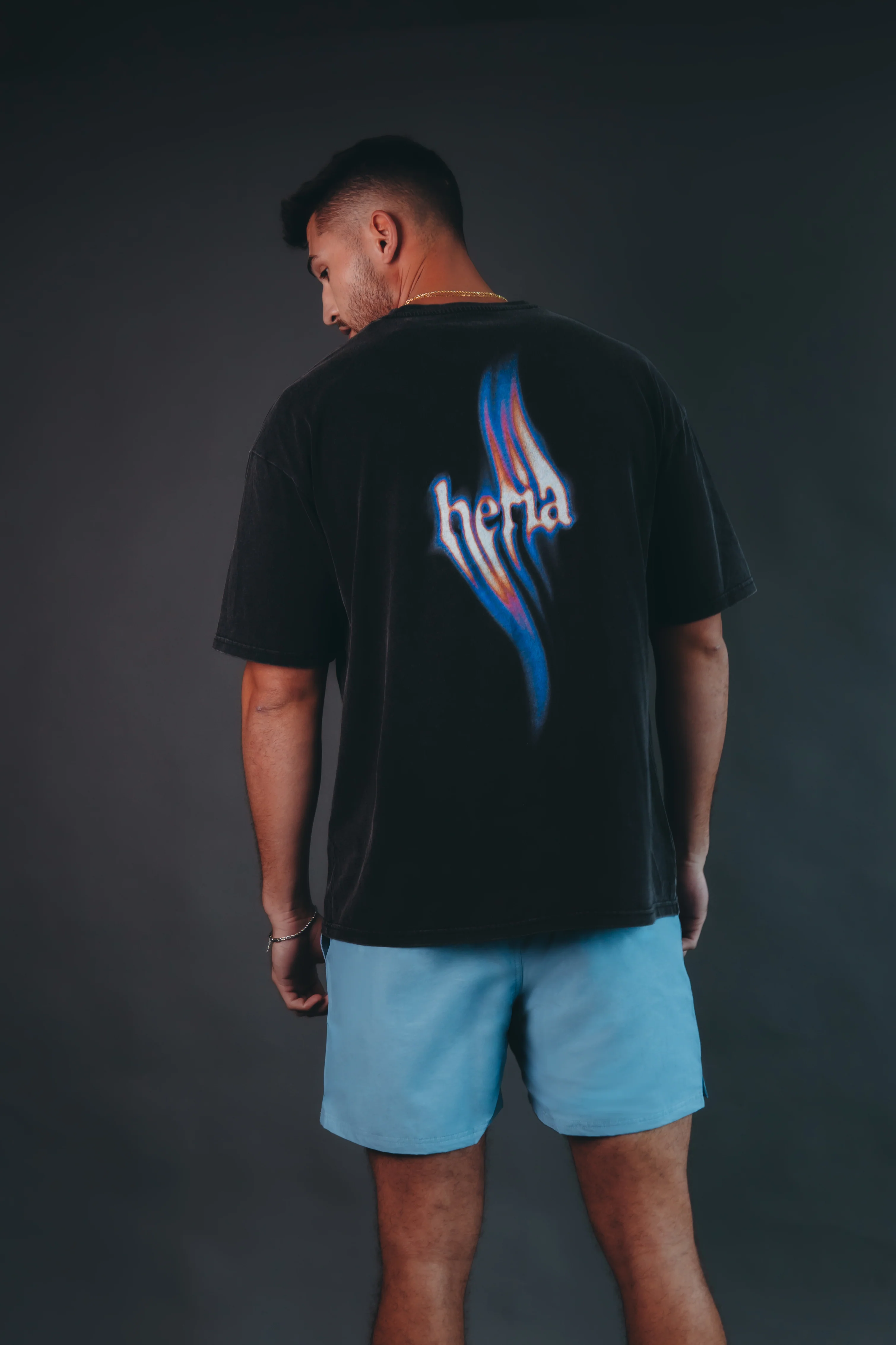 Flame Tee - Acid Washed Black - Image 6