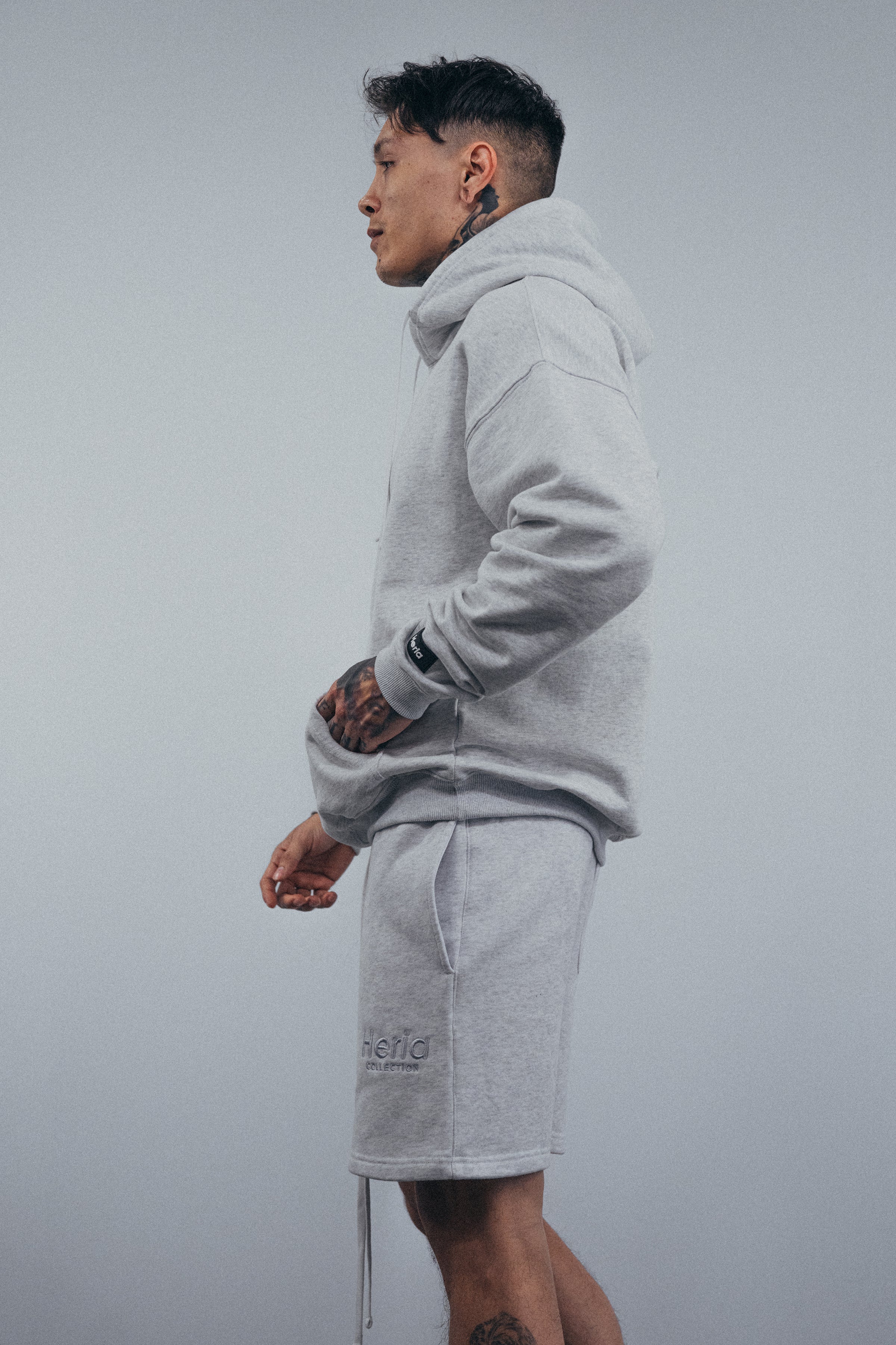 Heria Fleece Shorts - Grey - Image 3