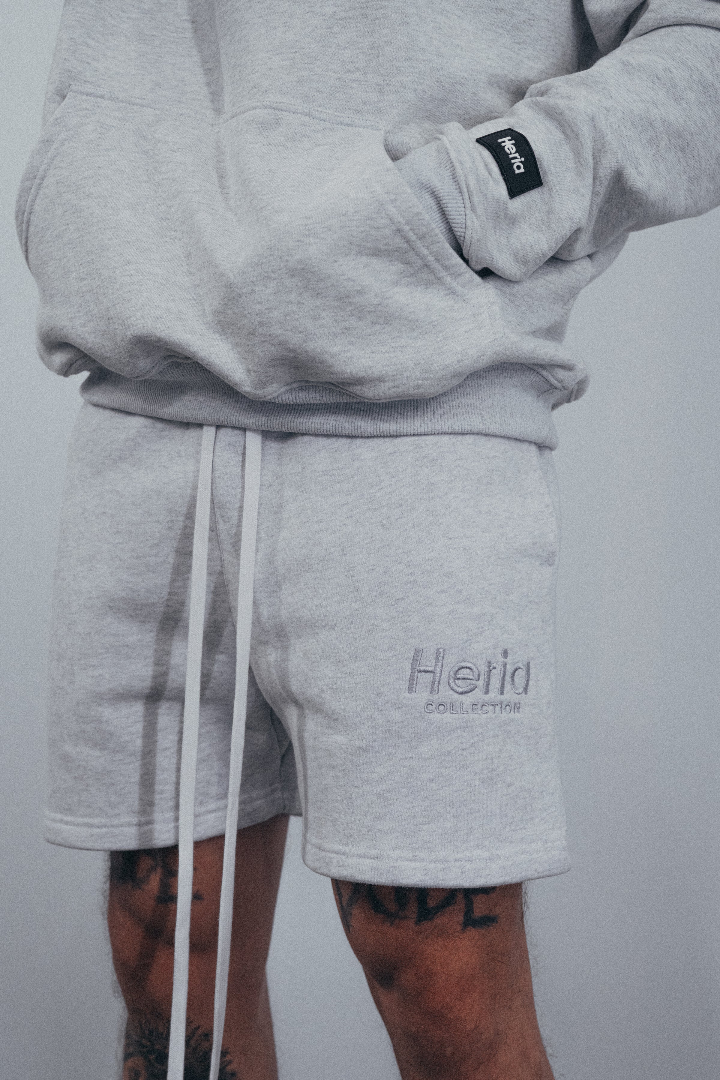 Heria Fleece Shorts - Grey - Image 5