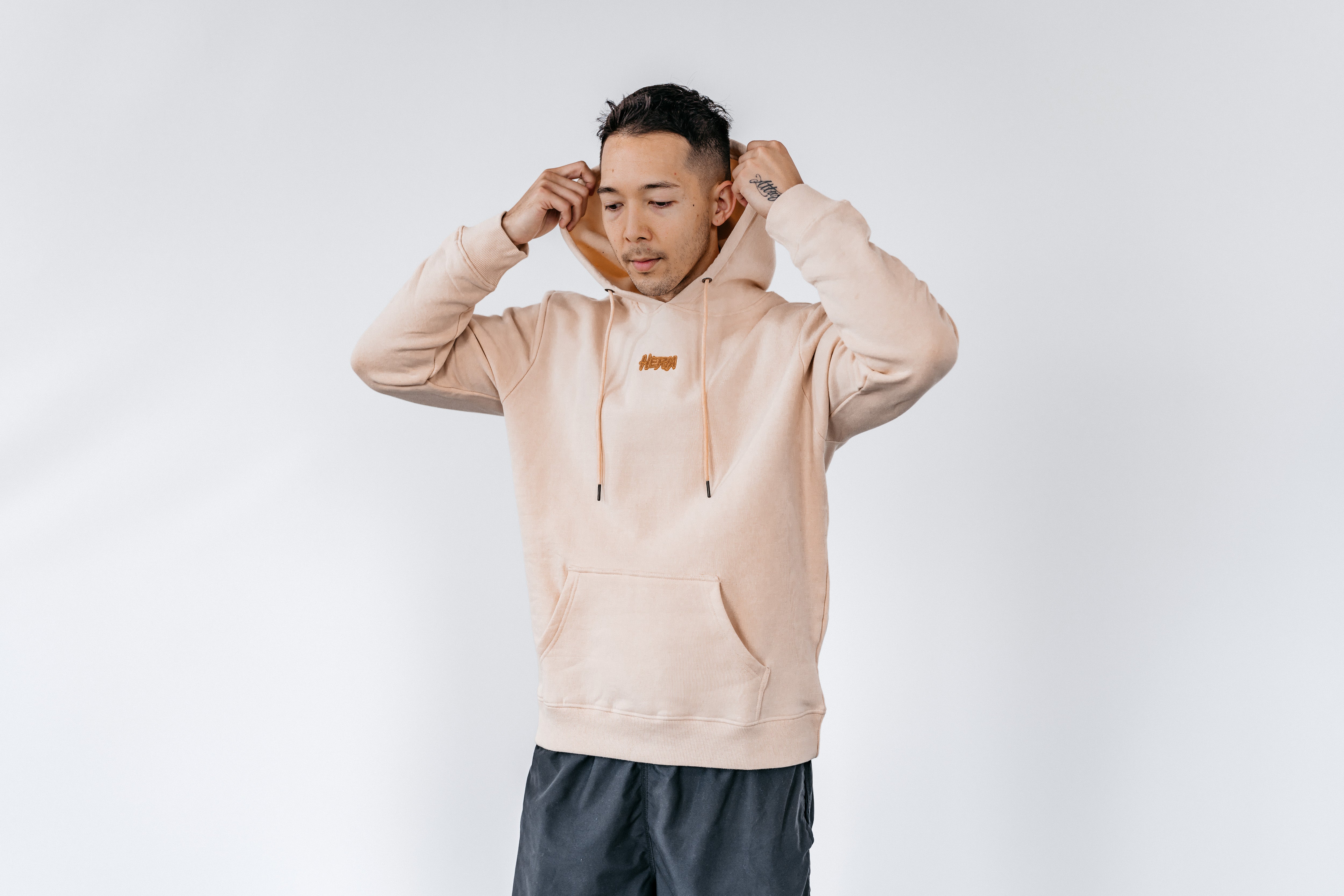 Heria Patch Hoodie - Beige - Image 3
