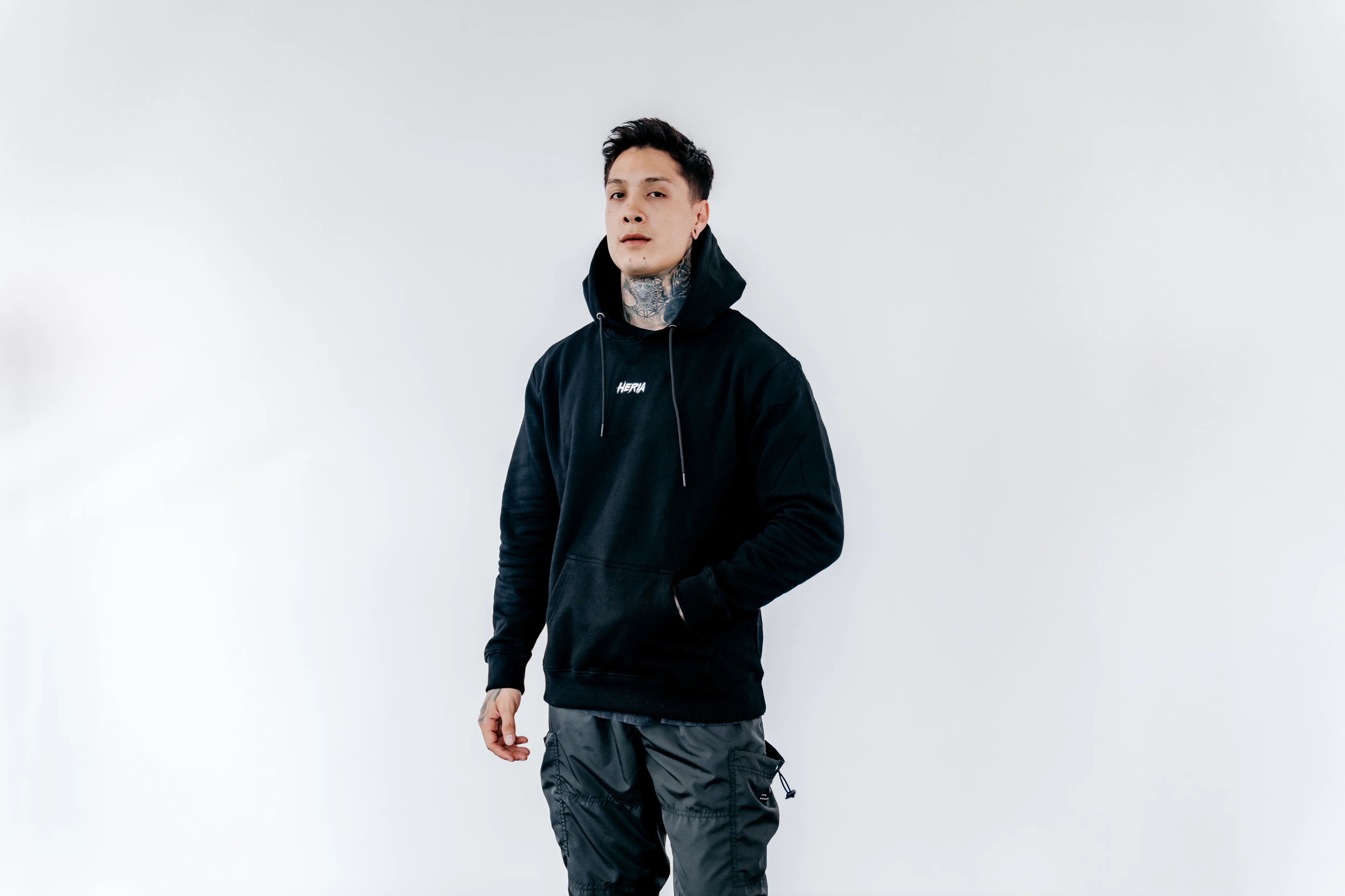 Heria Patch Hoodie - Black - Image 5
