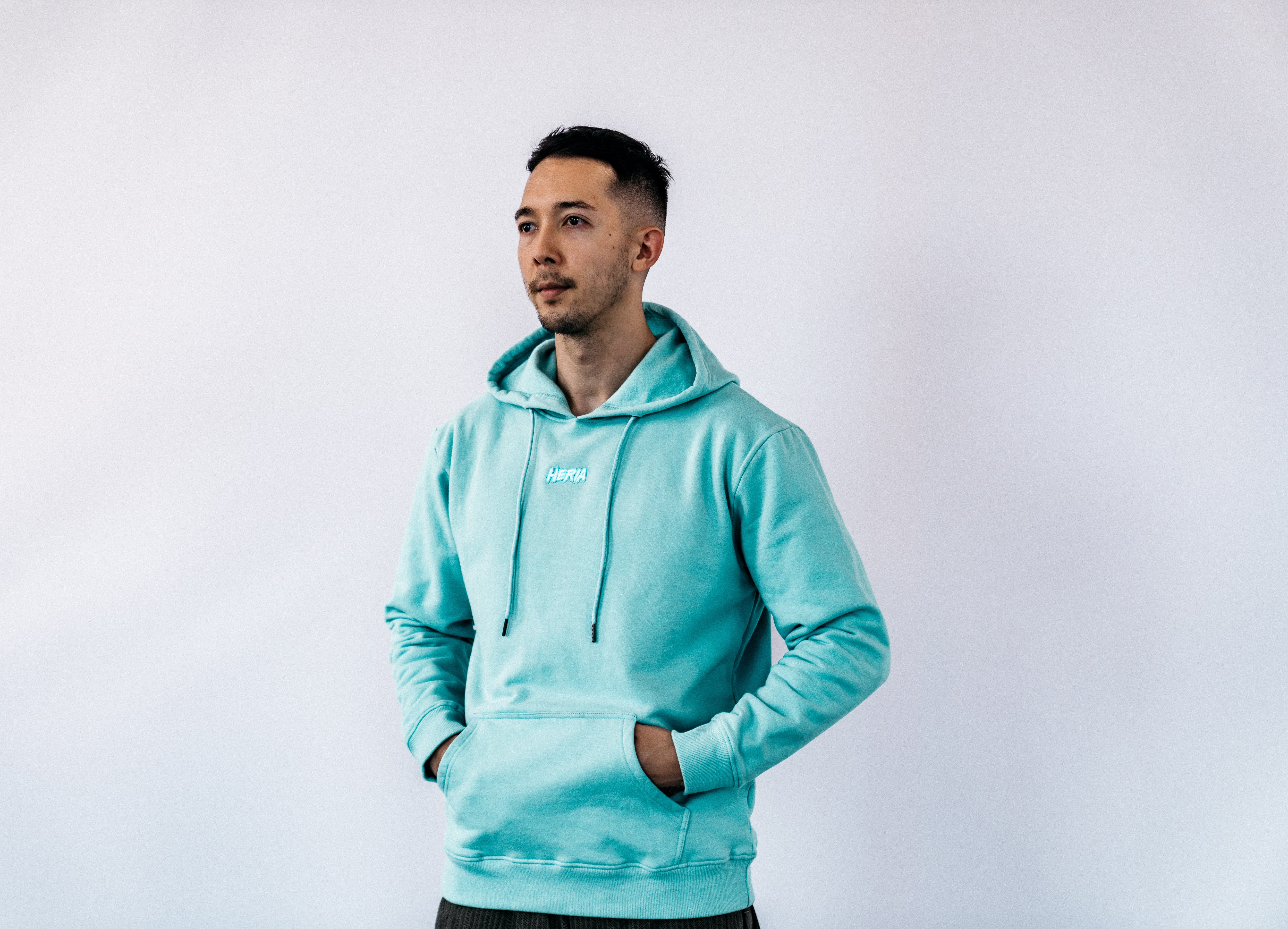 Heria Patch Hoodie - Blue - Image 3