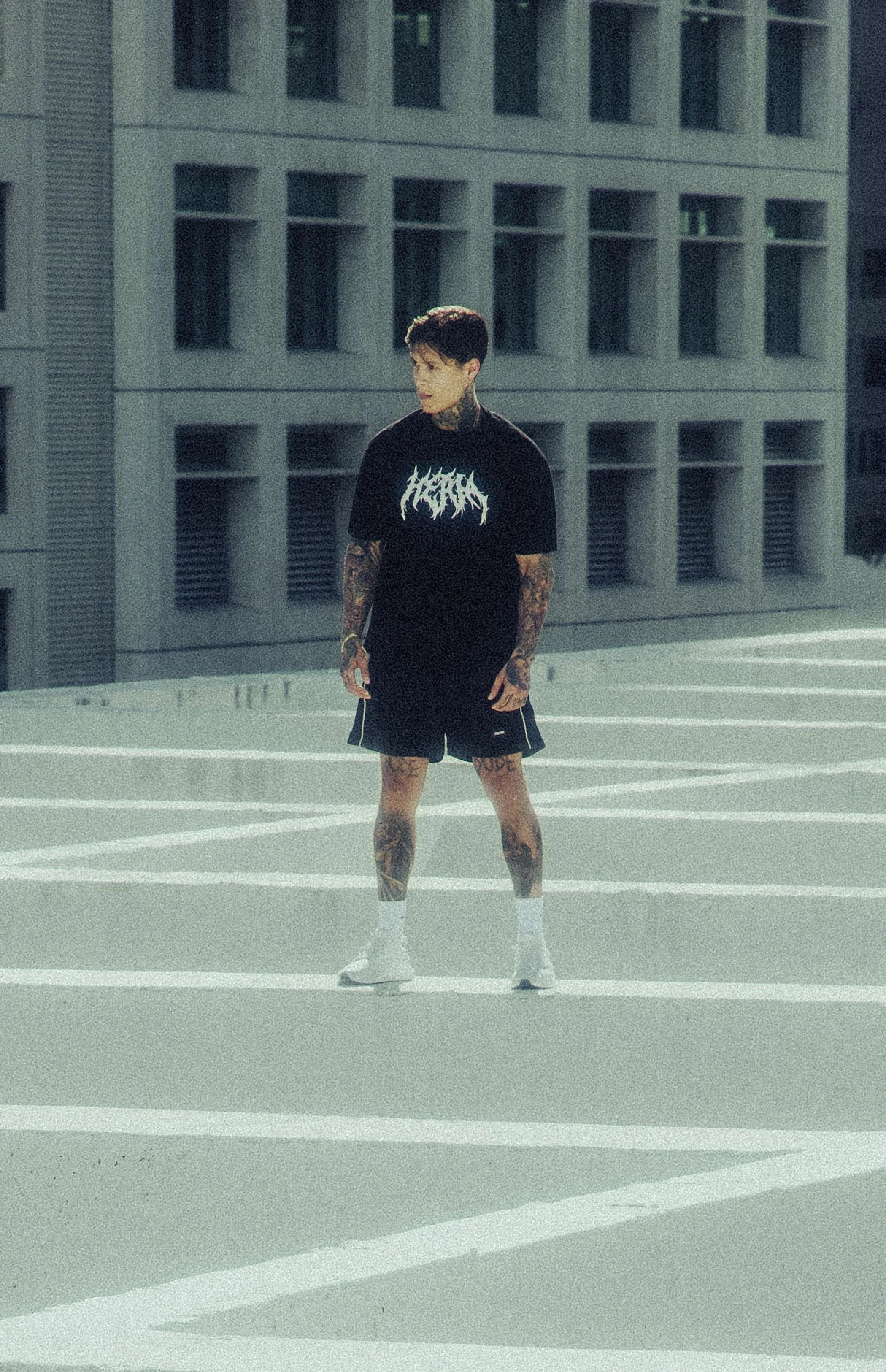 Heria Metal Logo Tee - Black - Image 3