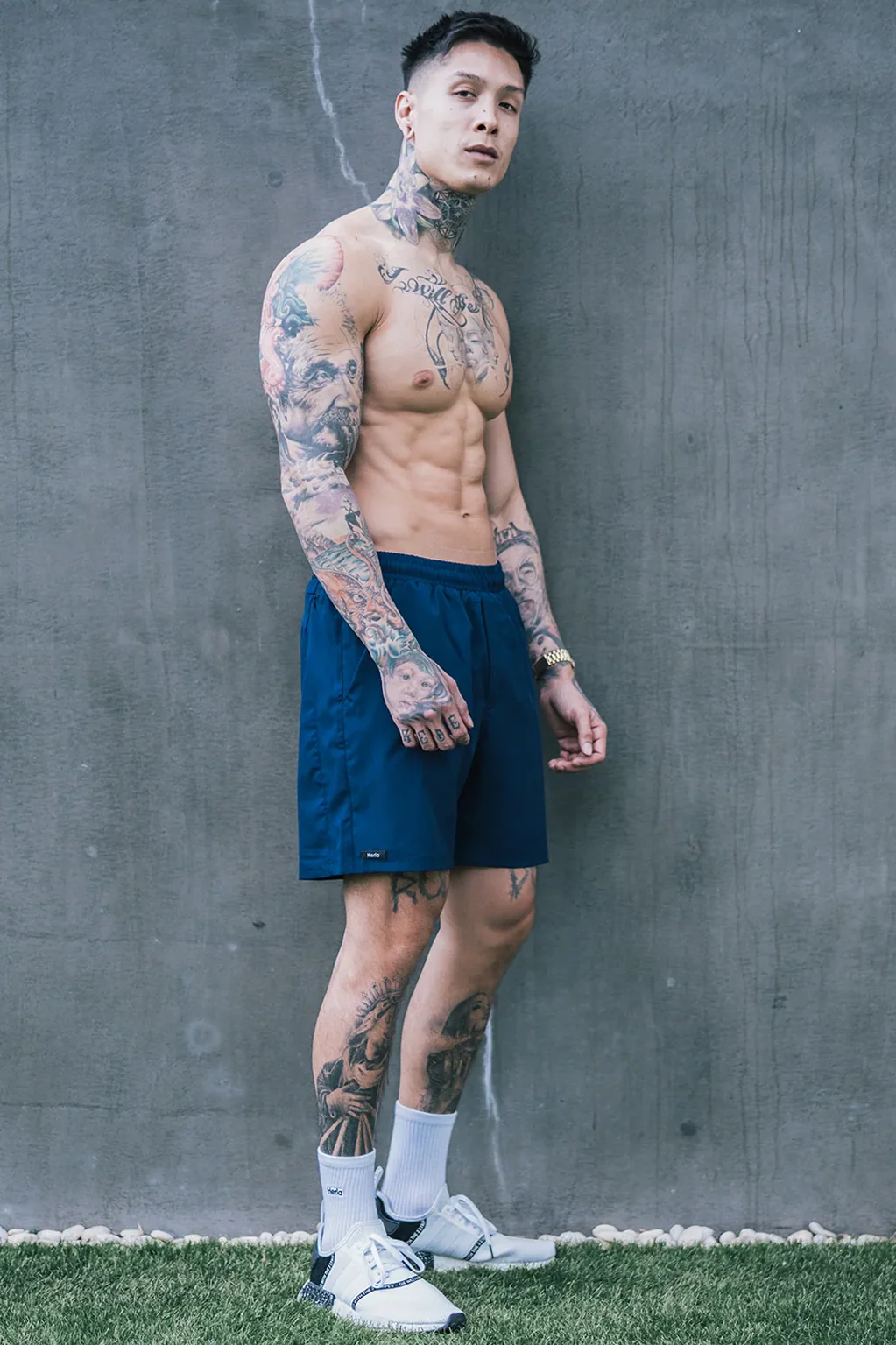 Heria Shorts - Solid Blue - Image 3