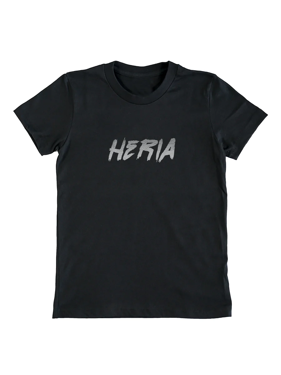 Striped Logo T-Shirt - Black - Kids