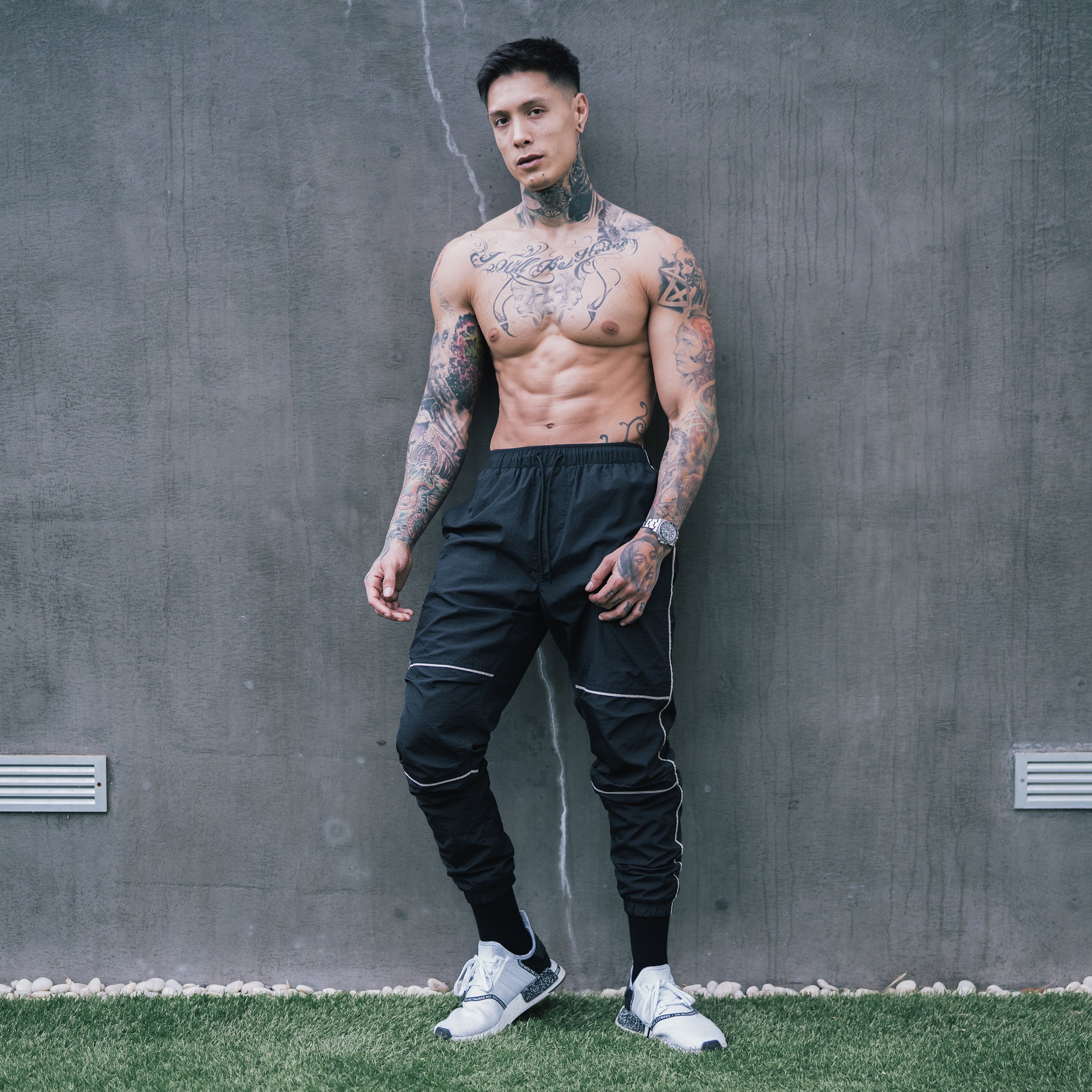 Track Pants with White Lines - Image 3