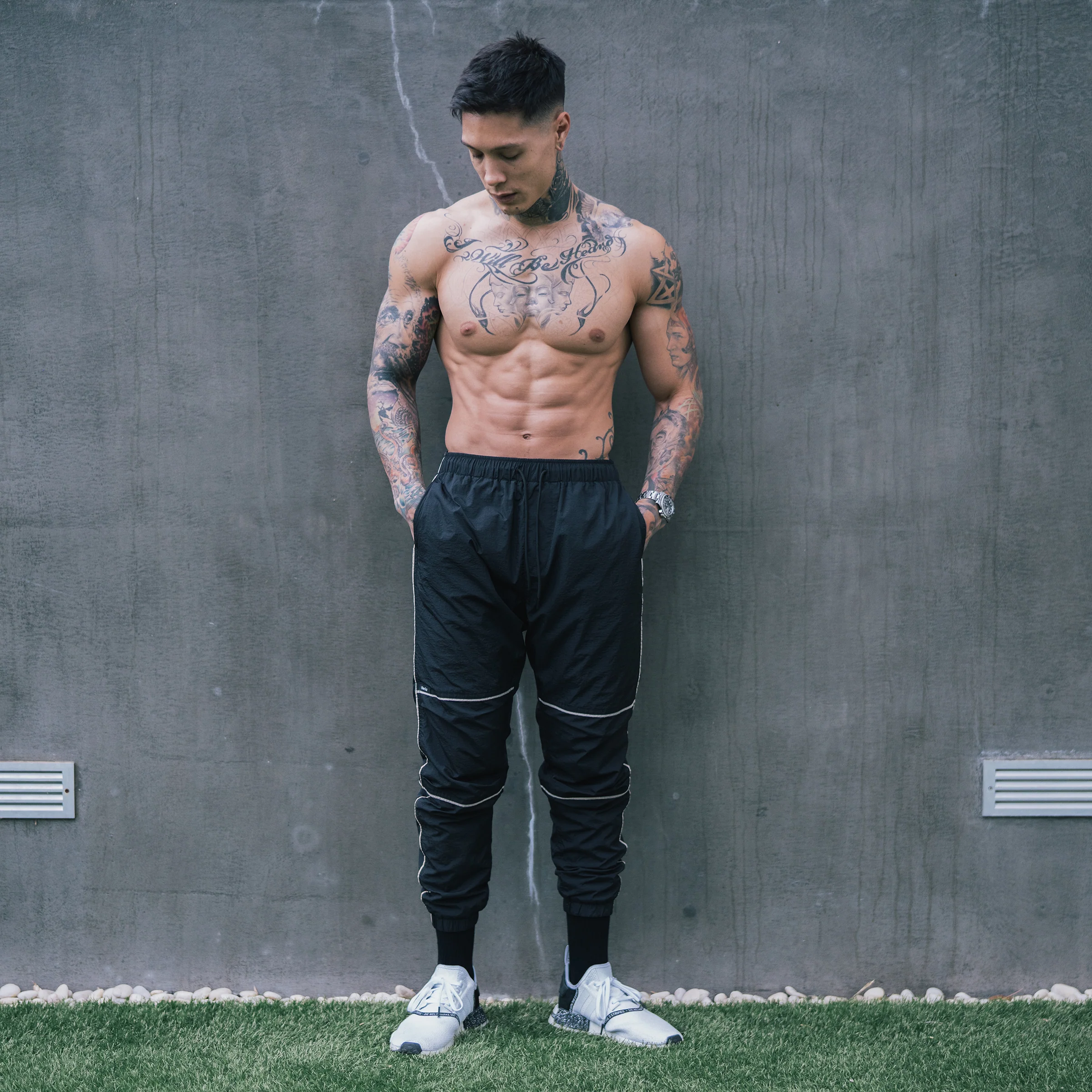 Track Pants with White Lines - Image 5